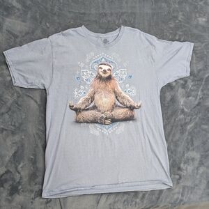 The Mountain Zen Meditating Sloth Yoga Peaceful Size XL